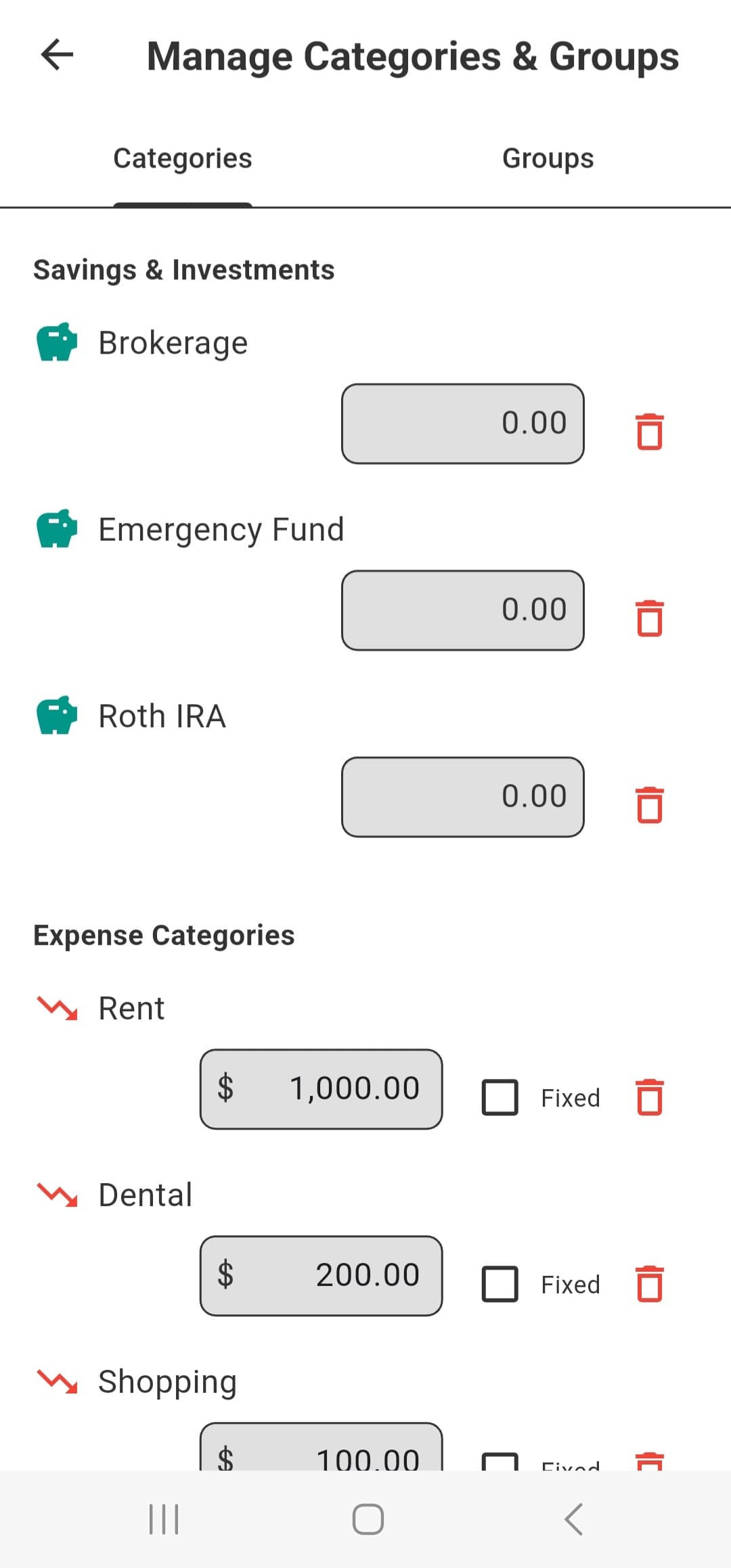 Category-based budgeting that matches real life